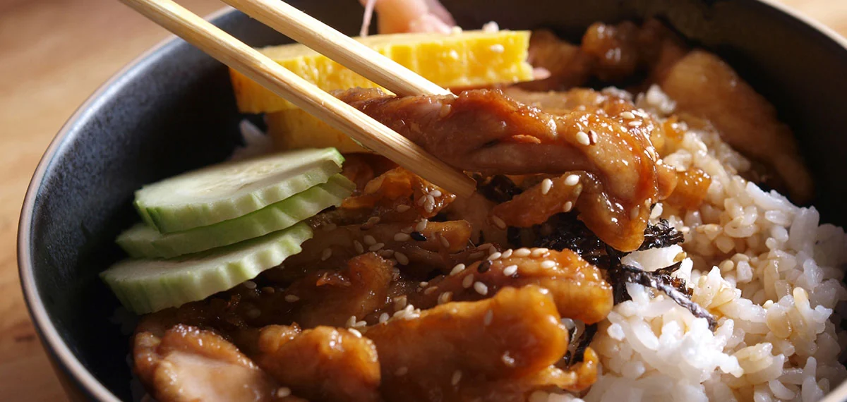 A rice bowl served at Aloha Specialties