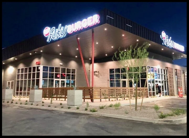 Fukuburger on South Buffalo Drive at night