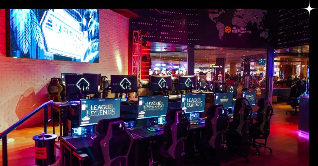 PC gaming stations in the HyperX Arena Game Lounge