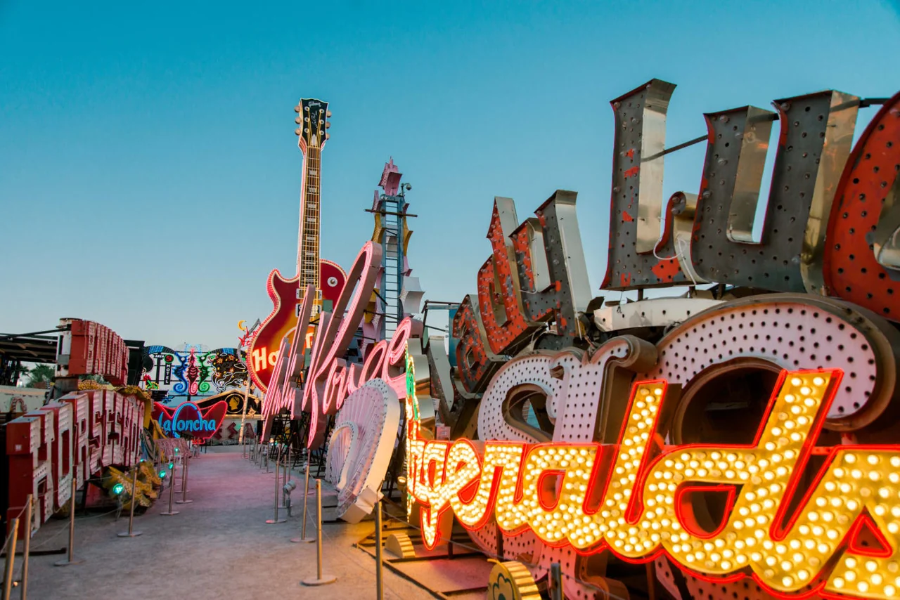 Historic Las Vegas signs in the Neon Museum Boneyard