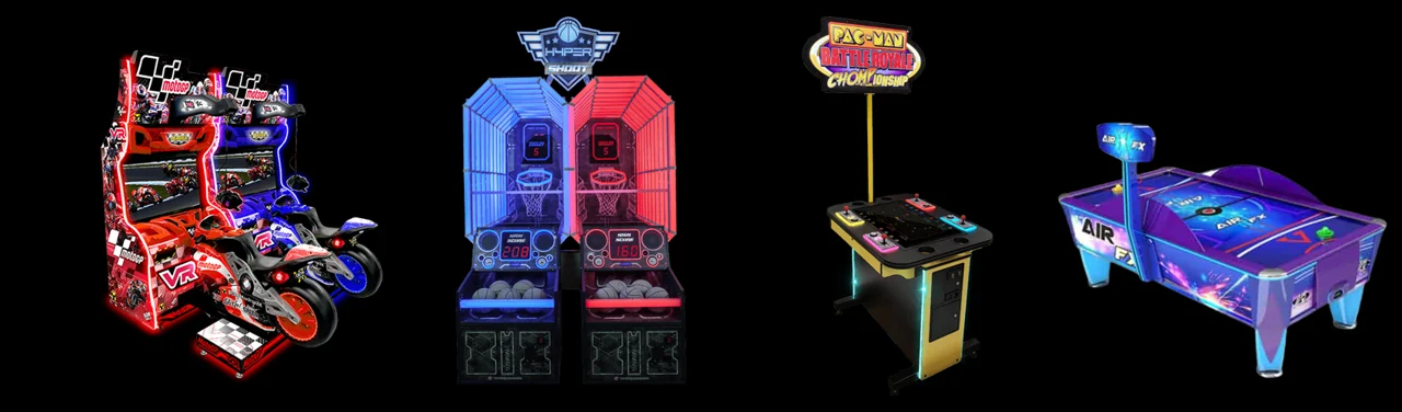 Arcade games shown on Velocity’s Las Vegas arcade page